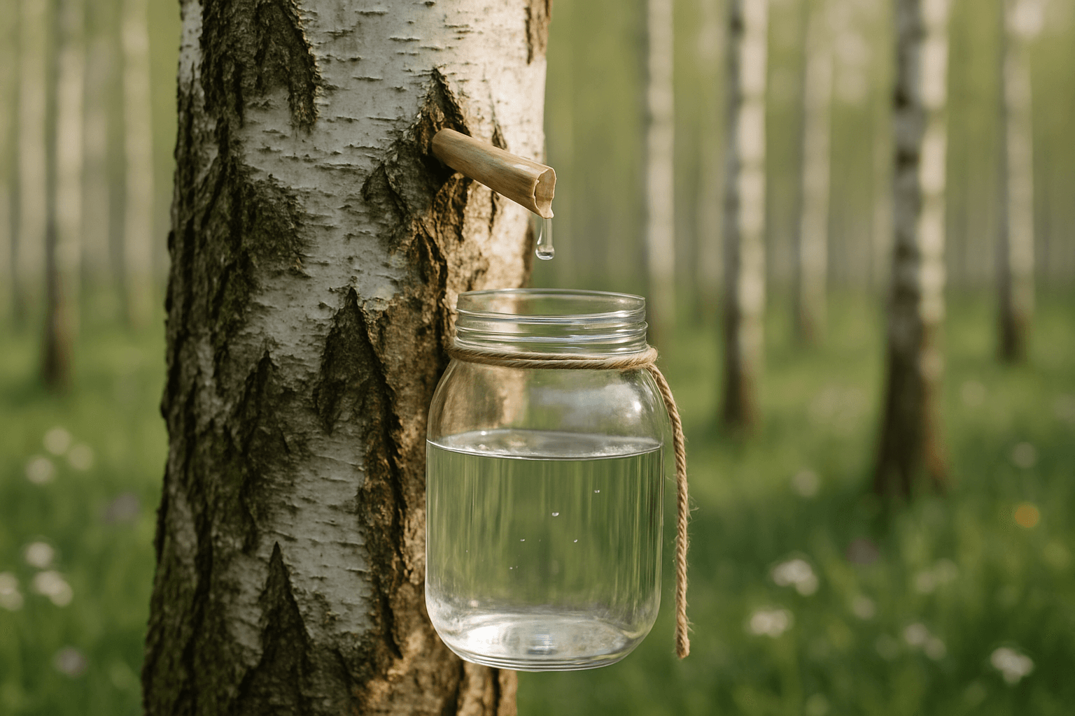 La sève des arbres comme un milieu d'extraction crédible